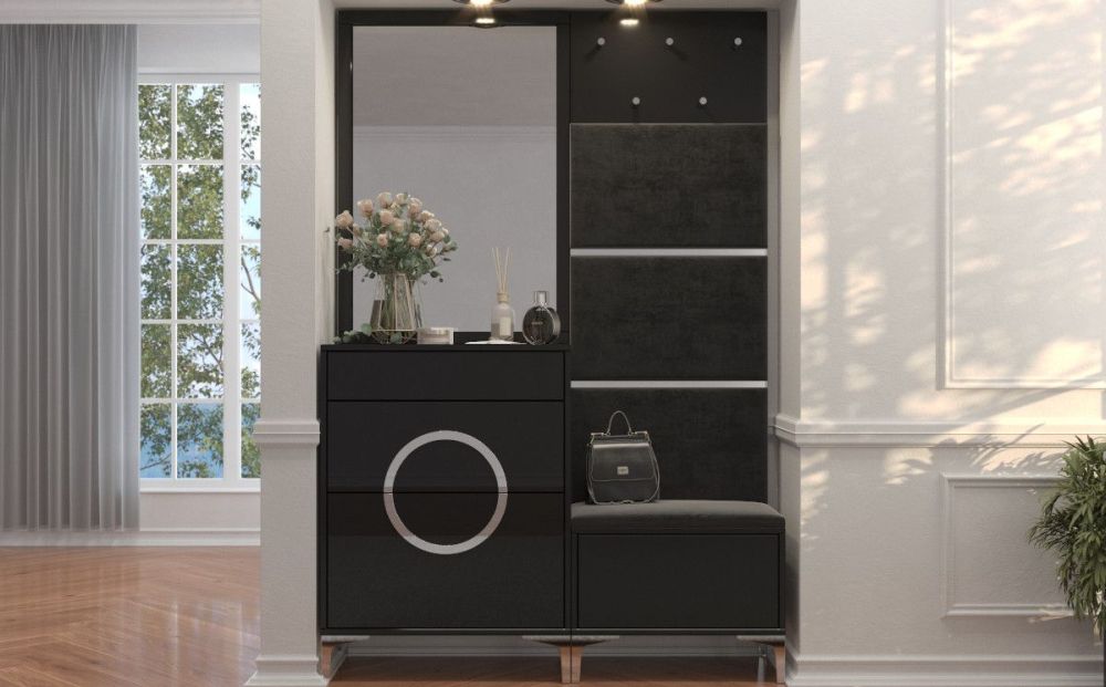 Kommode schwarz hochglanz 70 cm