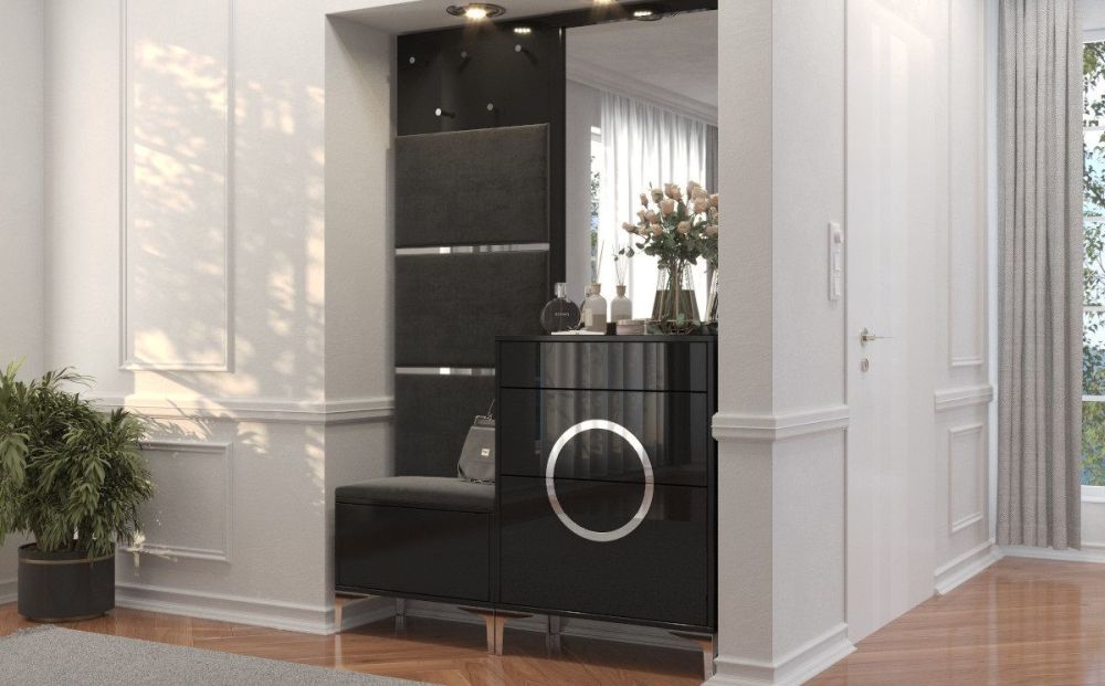 Kommode schwarz modern Wohnzimmer