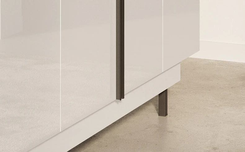 moderne Kommode weiß Gold 4 Türen