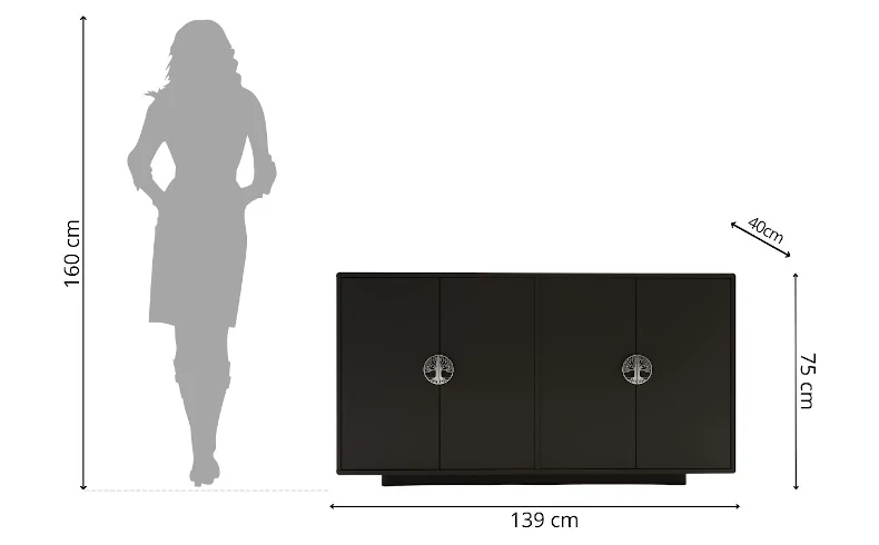 Sideboard schwarz modern