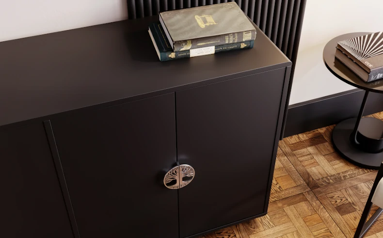 Kommode schwarz Wohnzimmer modern