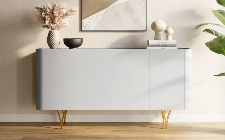 Sideboard grau Gold 160 cm modern