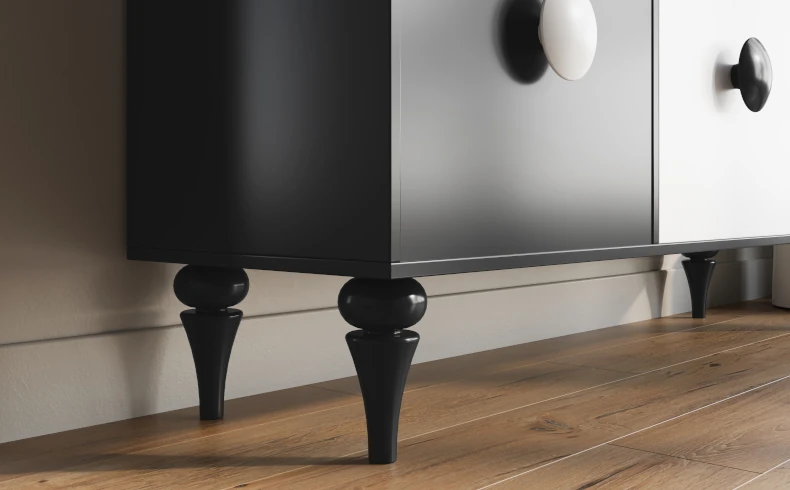 moderne Kommode schwarz weiß Wohnzimmer