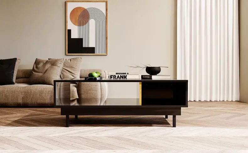 Couchtisch schwarz hochglanz modern