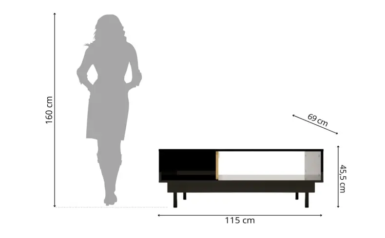 Couchtisch schwarz gold modern
