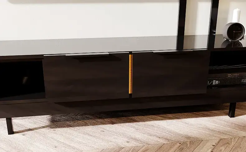 TV Schrank schwarz hochglanz
