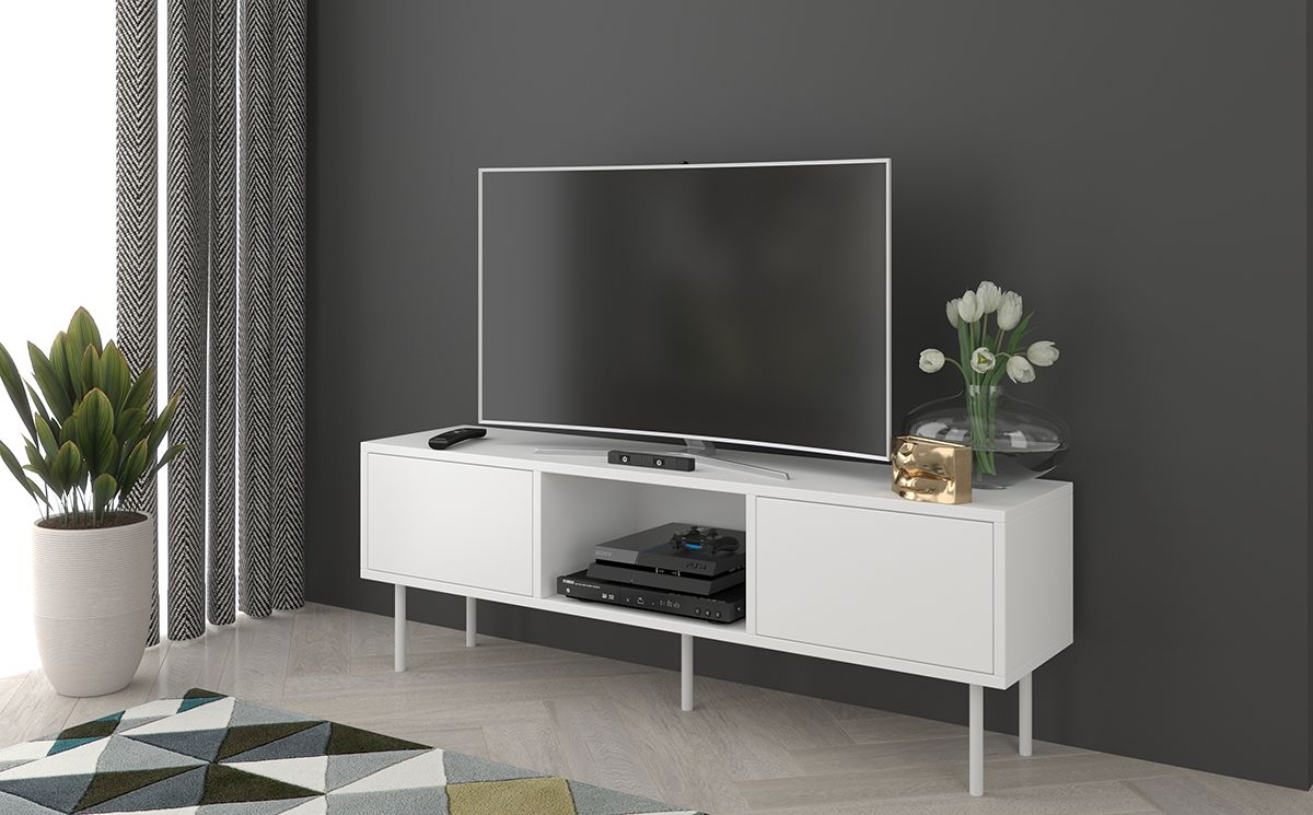 Fernsehtisch weiß modern