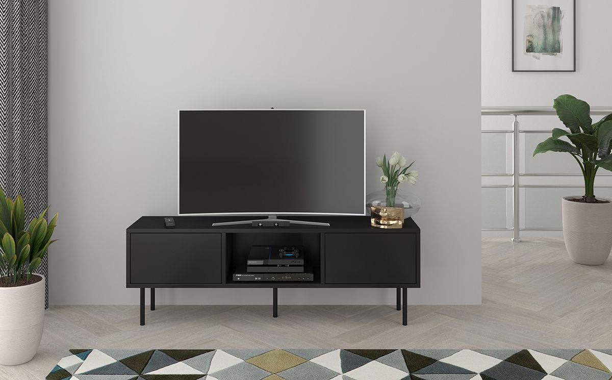 TV Lowboard 130 cm schwarz