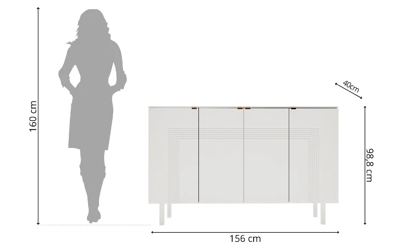 TV Board weiß modern Wohnzimmer