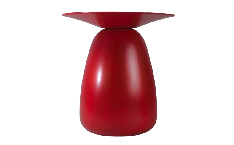 kleiner Holztisch rot modern
