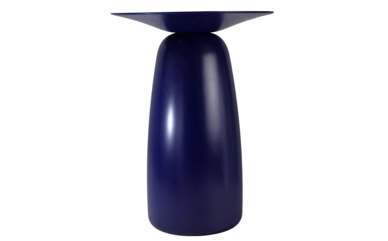 kleiner Holztisch marineblau modern 44 cm