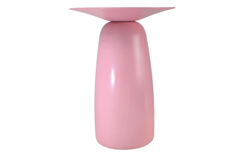 kleiner Holztisch puderrosa modern 44 cm