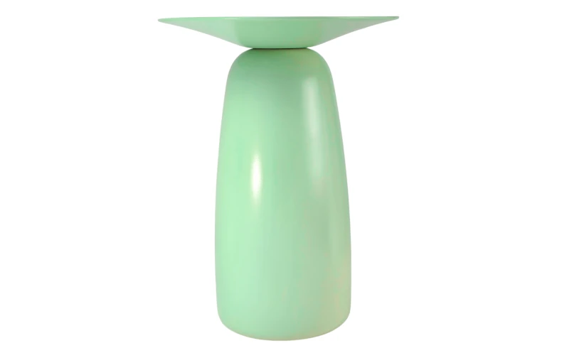 kleiner Holztisch pastellgrün modern 44 cm