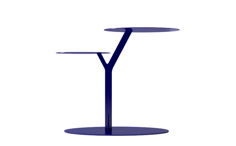 moderner Metall Beistelltisch marineblau