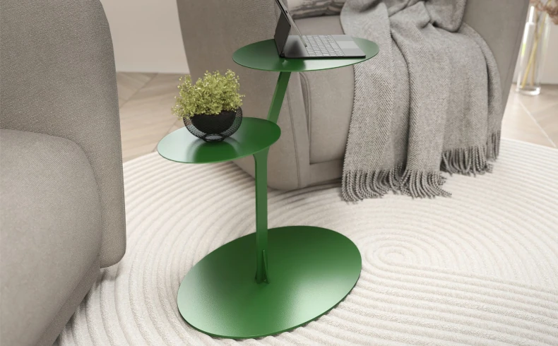 Design Beistelltisch grün Metall