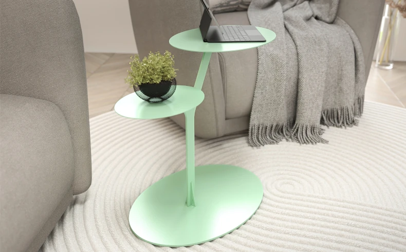 Design Beistelltisch pastellgrün Metall