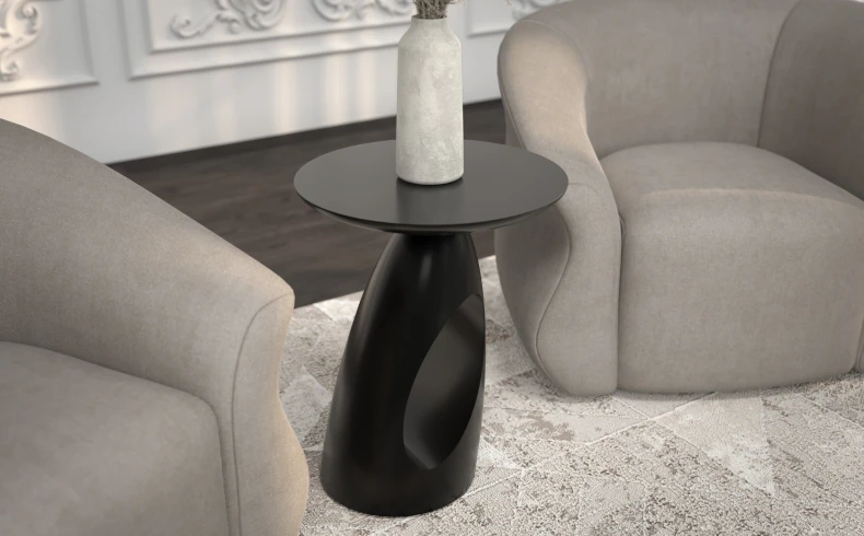 Couchtisch Holz schwarz 40 cm Höhe