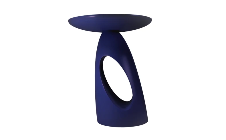 kleiner Holztisch marineblau modern 40 cm