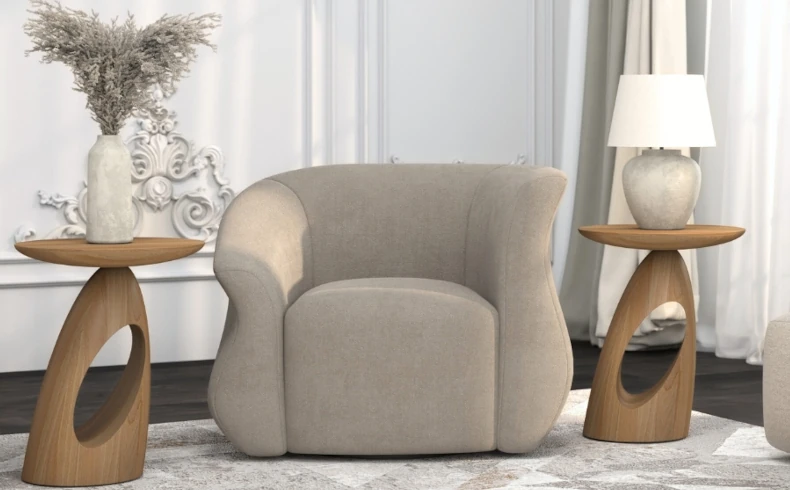 moderner Beistelltisch Holz Wohnzimmer