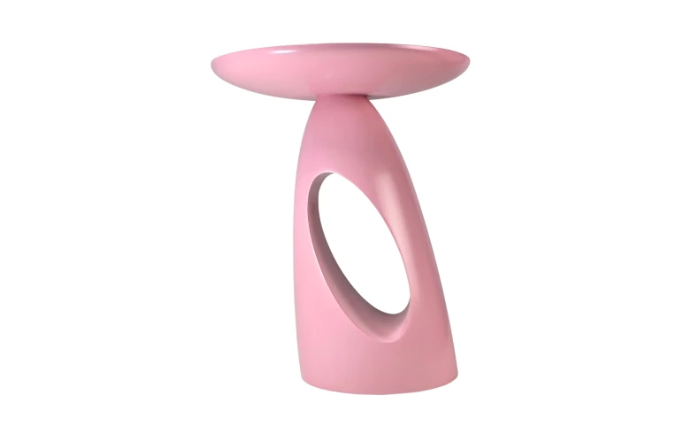 kleiner Holztisch puderrosa modern 40 cm