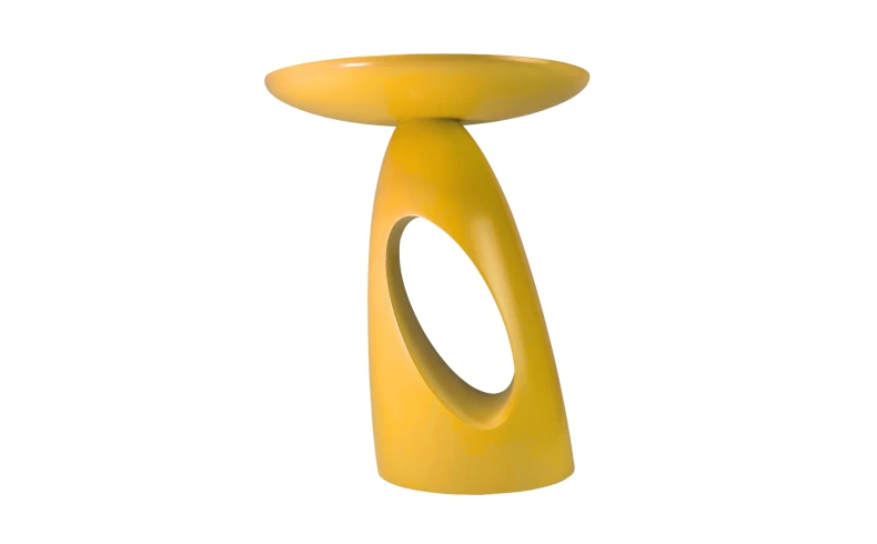 kleiner Holztisch gelb modern 40 cm
