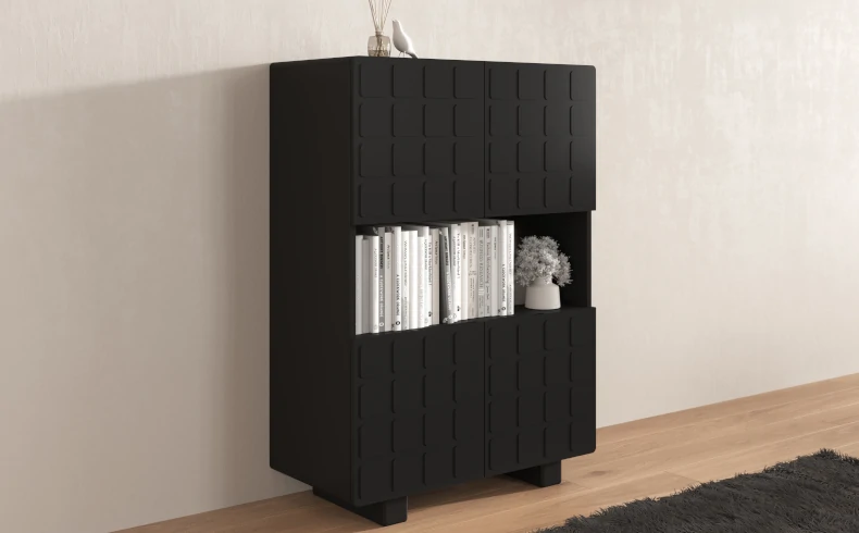 schwarze Kommode 120 cm breit