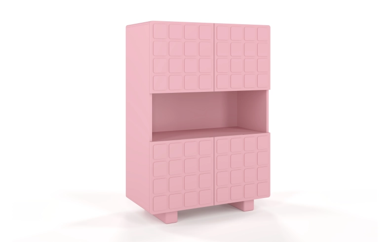 moderne Kommode puderrosa Wohnzimmer
