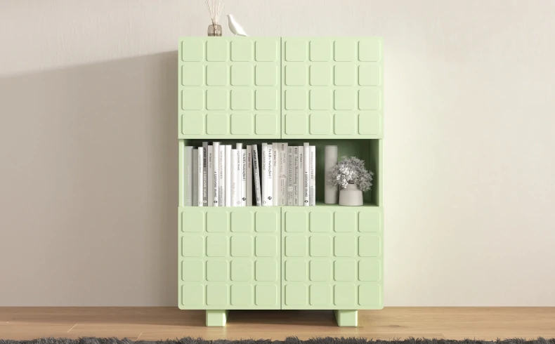 hohe Kommode pastellgrün 120 cm