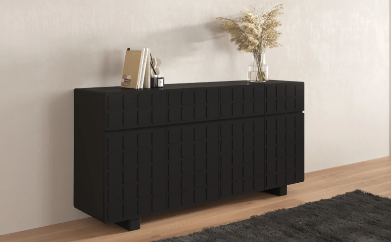 schwarze Kommode 169 cm breit