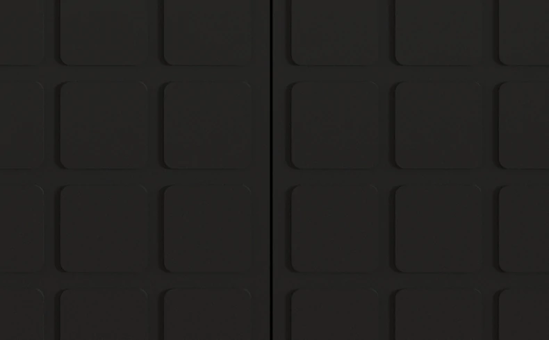 Design Kommode schwarz mit dekorierter Front