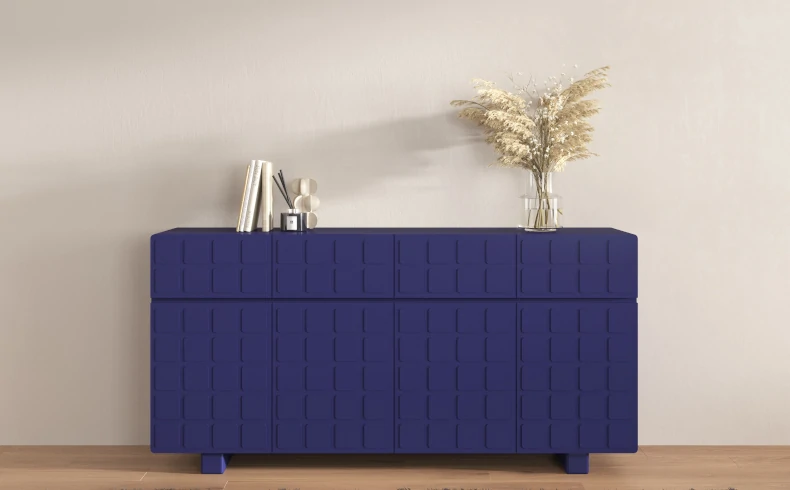 große Kommode marineblau Wohnzimmer