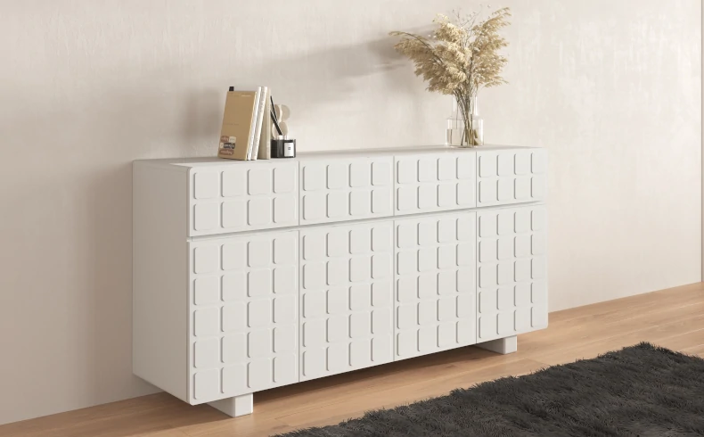 Kommode milchgrau 169 cm breit