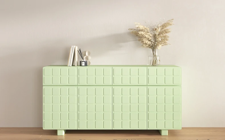 große Kommode pastellgrün Wohnzimmer