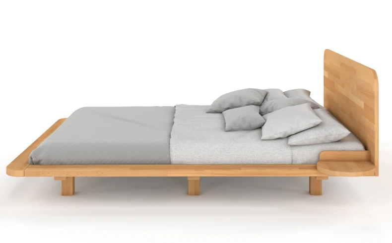 schwebendes Bett aus Massivholz