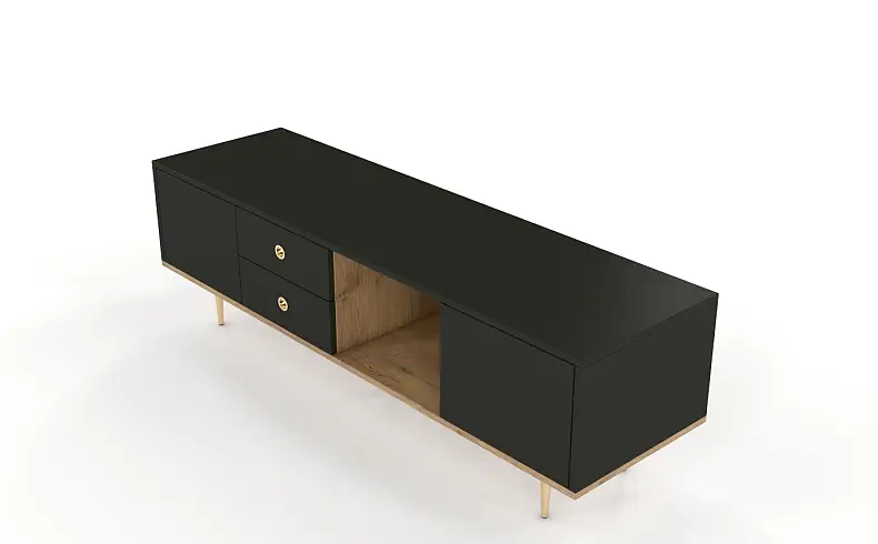 Fernsehtisch 160 cm schwarz