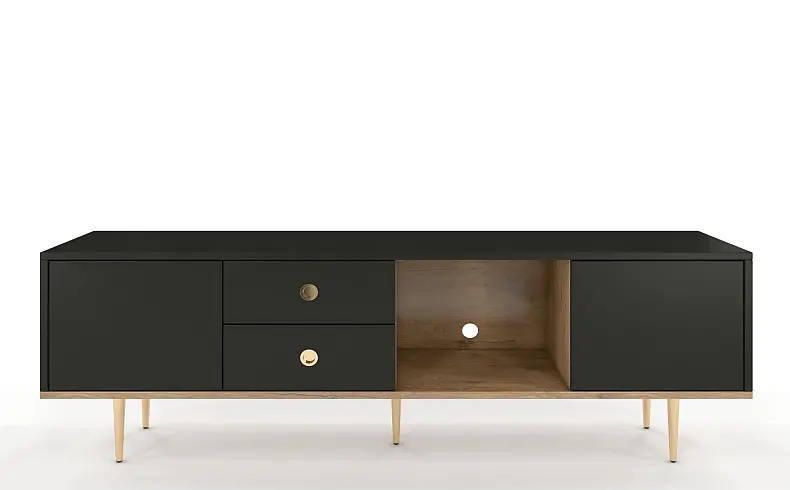 TV Schrank schwarz modern Wohnzimmer