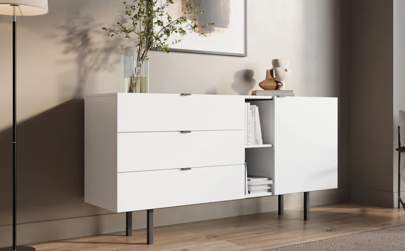 weiße Kommode 160 cm breit modern