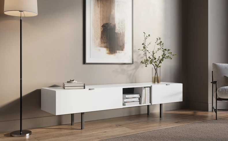 TV Schrank weiß 180 cm modern