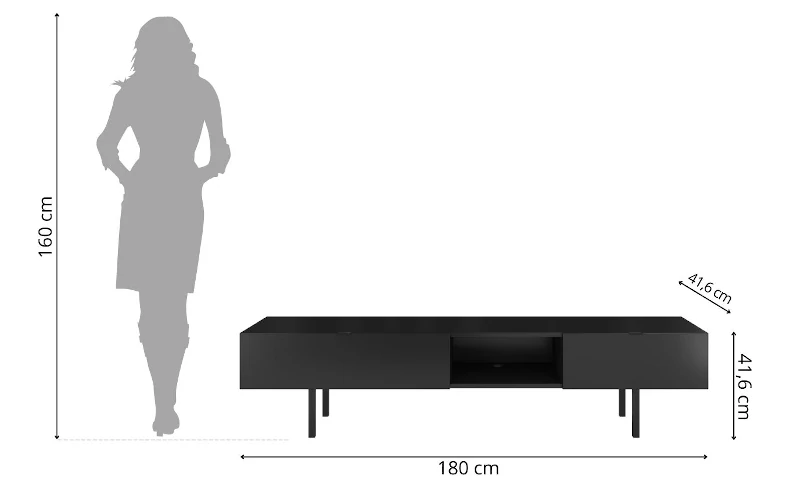 TV Board schwarz modern