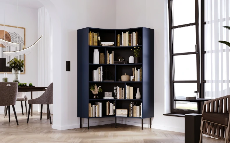 Standregal blau Wohnzimmer