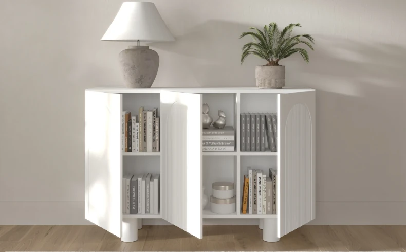 moderne Kommode weiß Wohnzimmer