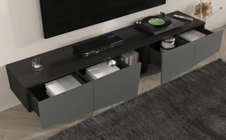 TV Möbel schwarz grau modern