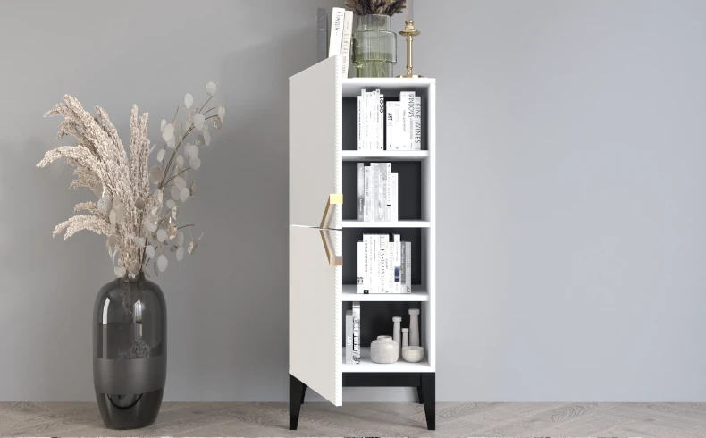schmale Holzkommode weiß 50 cm