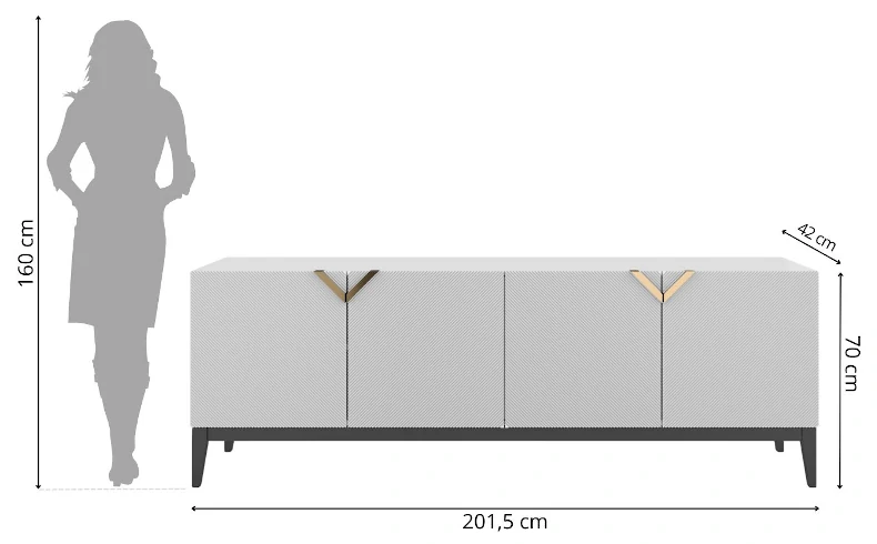 Sideboard weiß Holz modern