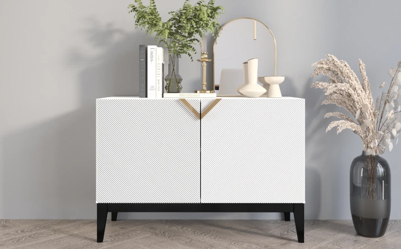 Kommode weiß Holz 100 cm