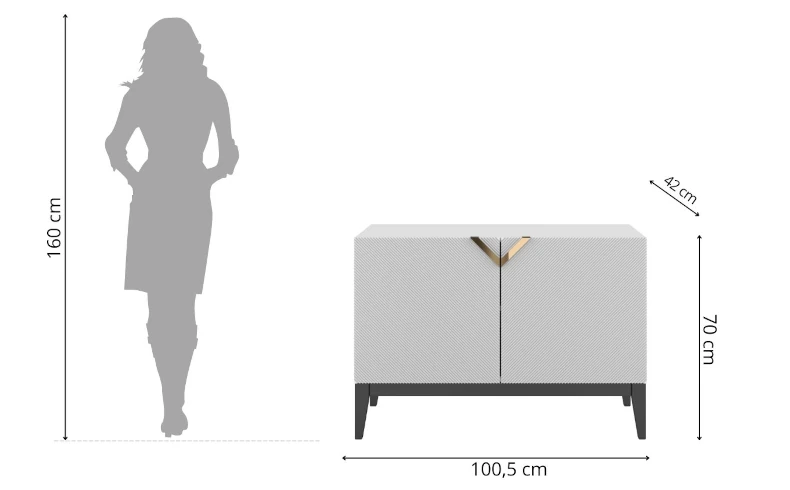 Sideboard weiß modern 100 cm