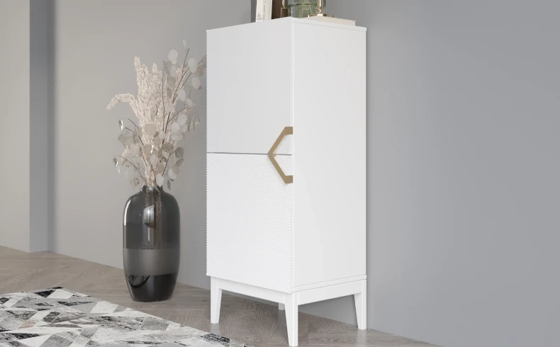 Kommode weiß mit weißen Beinen modern
