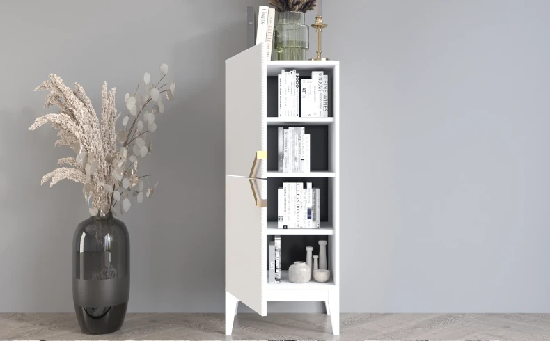 schmale Holzkommode weiß 50 cm