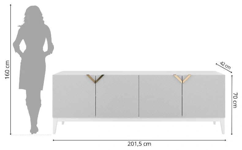 Sideboard weiß Holz modern