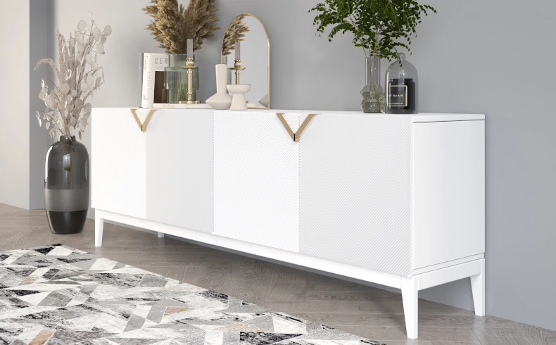 Sideboard 200 cm weiß modern